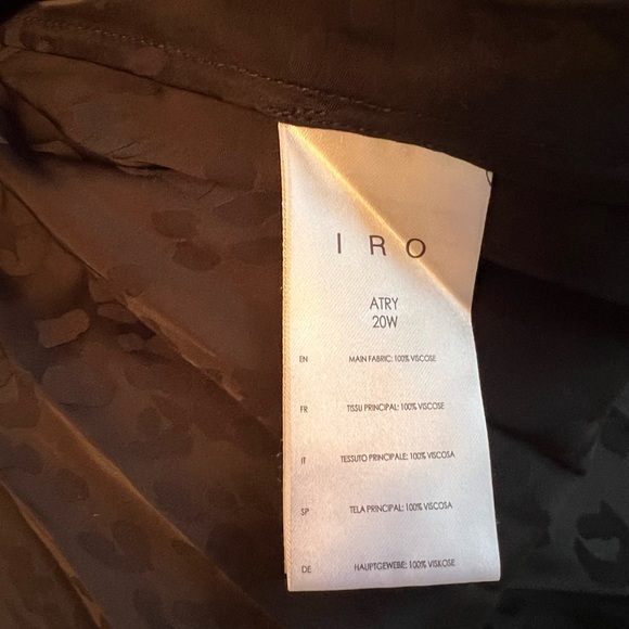 NWOT Iro Atry asymmetric cold-shoulder satin-jacquard midi dress - Picture 8 of 9